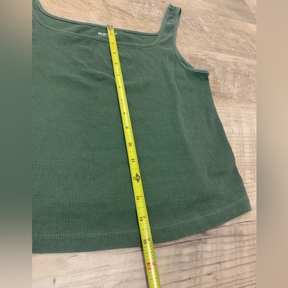💜 Old Navy Ribbed Square Neck Tank Top - Hunter Green - Size L - Picture 6 of 6